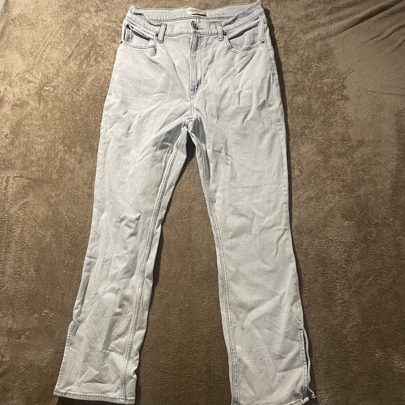Abercrombie & Fitch Jeans Womens Sz 31/12  Slim Straight Ultra High Rise Light - Picture 1 of 8